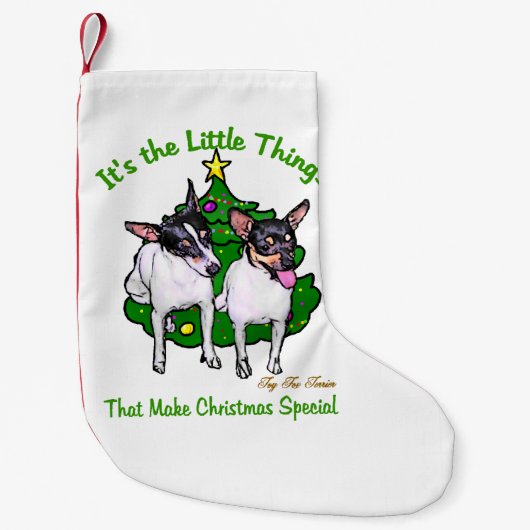 Speelgoed Fox Terrier Kerstmis Kleine Kerstsok (Voorkant)