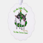 Speelgoed Fox Terrier Kerstmis Ornament Kaart (Links)