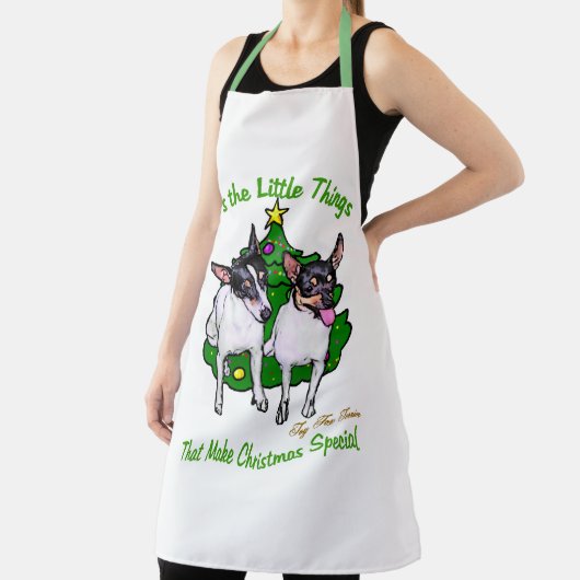Speelgoed Fox Terrier Kerstmis Schort (Insitu)