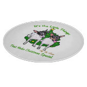 Speelgoed Fox Terrier Kerstmis Snijplank (Hoek)