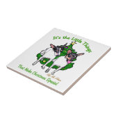 Speelgoed Fox Terrier Kerstmis Tegeltje (Zijkant)