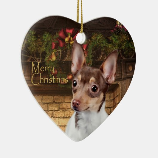 Speelgoed Fox Terrier-kerstversiering Keramisch Ornament (Rechts)