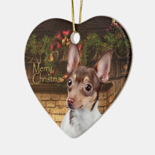 Speelgoed Fox Terrier-kerstversiering Keramisch Ornament (Links)