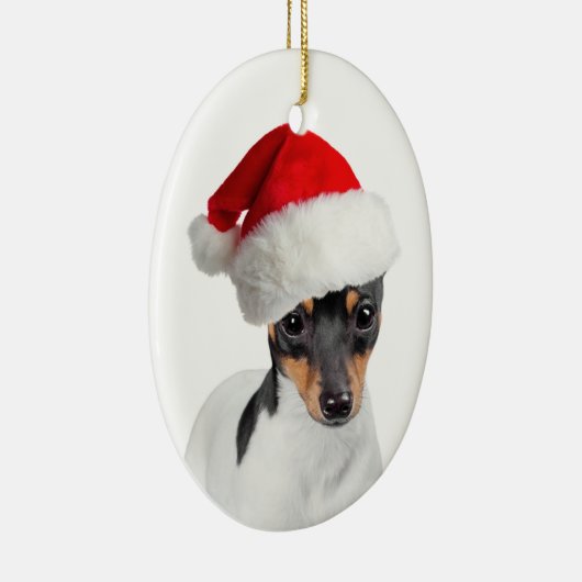 Speelgoed Fox Terrier-kerstversiering Keramisch Ornament (Rechts)