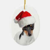 Speelgoed Fox Terrier-kerstversiering Keramisch Ornament (Voorkant)