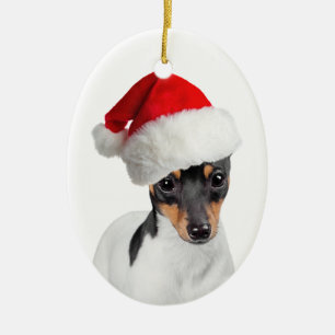 Speelgoed Fox Terrier-kerstversiering Keramisch Ornament
