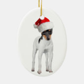 Speelgoed Fox Terrier-kerstversiering Keramisch Ornament (Achterkant)