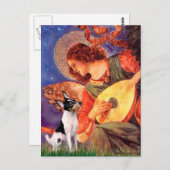 Speelgoed Fox Terrier - Mandolin Angel Briefkaart (Voorkant / Achterkant)