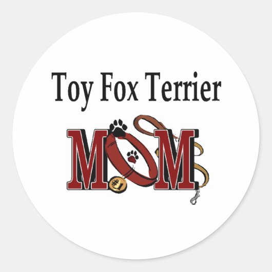 Speelgoed Fox Terriër Moeder Sticker (Voorkant)
