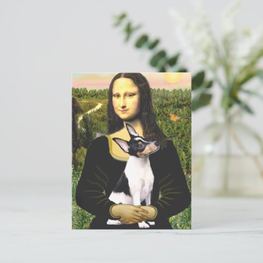 Speelgoed Fox Terrier - Mona Lisa Briefkaart (Staand voorkant)