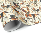 Speelgoed Fox Terrier Naadloos Cadeaupapier (Rol Hoek)