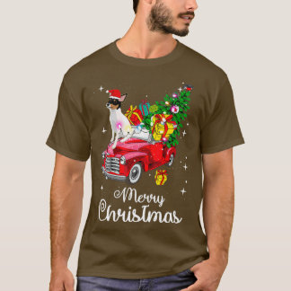 Speelgoed Fox Terrier Ride Red Truck Kerstmis Paja T-shirt