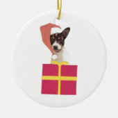Speelgoed Fox Terrier Santa Hat Ornament (Voorkant)