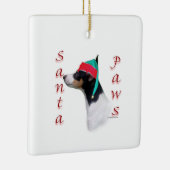 Speelgoed Fox Terrier Santa Paws Keramisch Ornament (Rechts)