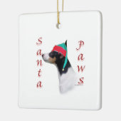 Speelgoed Fox Terrier Santa Paws Keramisch Ornament (Links)