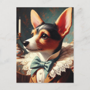 Speelgoed Fox Terrier schilderij Briefkaart