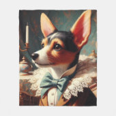 Speelgoed Fox Terrier schilderij Fleece Deken (Voorkant)