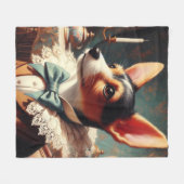 Speelgoed Fox Terrier schilderij Fleece Deken (Voorkant (Horizontaal))