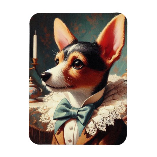  Speelgoed Fox Terrier schilderij Magneet (Verticaal)