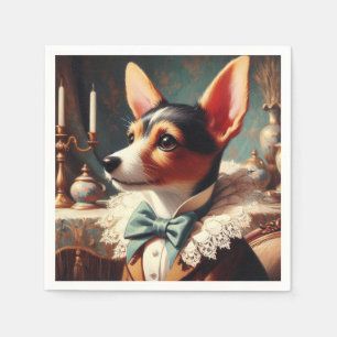 Speelgoed Fox Terrier schilderij Servet