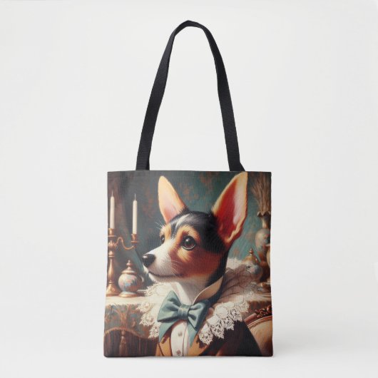  Speelgoed Fox Terrier schilderij Tote Bag (Voorkant)