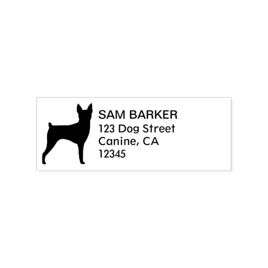 Speelgoed Fox Terrier Silhouet Retouradres Rubberstempel (Afrduk)