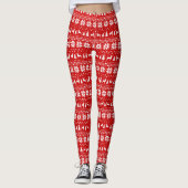 Speelgoed Fox Terrier Silhouetten Kersthonden Patr Leggings (Voorkant)
