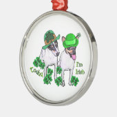 Speelgoed Fox Terrier St Pattys Metalen Ornament (Links)
