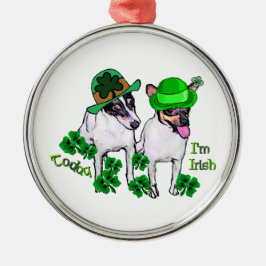 Speelgoed Fox Terrier St Pattys Metalen Ornament