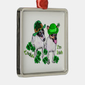 Speelgoed Fox Terrier St Pattys Metalen Ornament (Rechts)