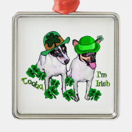 Speelgoed Fox Terrier St Pattys Metalen Ornament