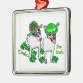 Speelgoed Fox Terrier St Pattys Metalen Ornament (Links)