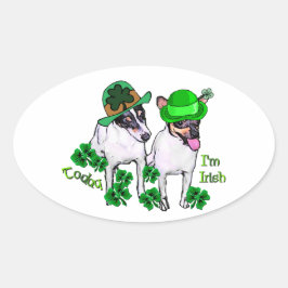 Speelgoed Fox Terrier St Pattys Ovale Sticker