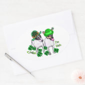 Speelgoed Fox Terrier St Pattys Ovale Sticker (Envelop)