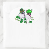 Speelgoed Fox Terrier St Pattys Ovale Sticker (Tas)