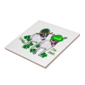 Speelgoed Fox Terrier St Pattys Tegeltje (Zijkant)