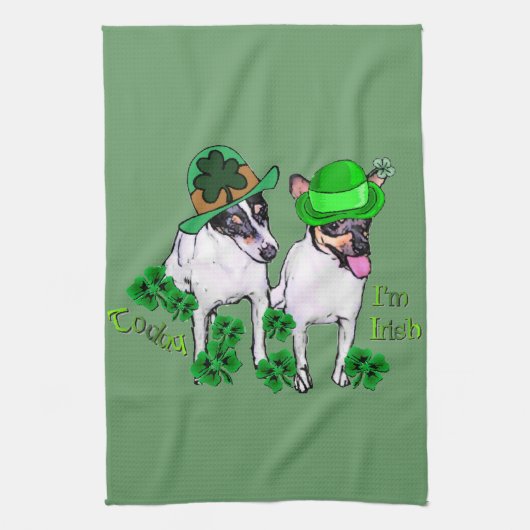 Speelgoed Fox Terrier St Pattys Theedoek (Verticaal)