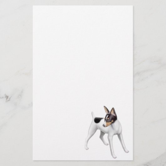 Speelgoed Fox Terrier Stationery Briefpapier (Voorkant)