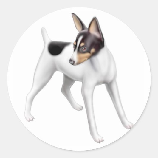 Speelgoed Fox Terrier Sticker (Voorkant)