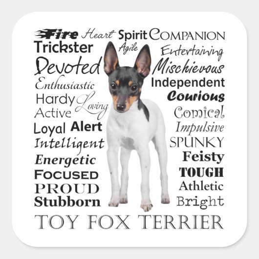 Speelgoed Fox Terrier Traits Stickers (Voorkant)