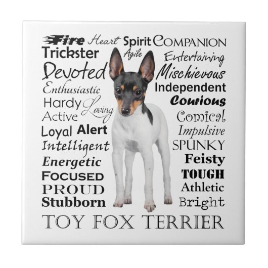 Speelgoed Fox Terrier Traits Tile Tegeltje (Voorkant)