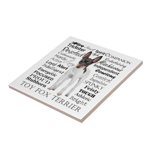 Speelgoed Fox Terrier Traits Tile Tegeltje (Zijkant)