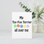 Speelgoed Fox Terrier Walks Design Briefkaart (Staand voorkant)