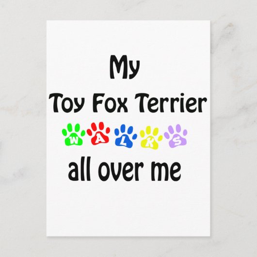 Speelgoed Fox Terrier Walks Design Briefkaart (Voorkant)