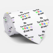 Speelgoed Fox Terrier Walks Design Stropdas (Opgerold)