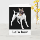Speelgoed Fox Terrier Wenskaart  Kaart (Gele Bloem)