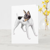 Speelgoed Fox Terrier-Wenskaart Kaart (Gele Bloem)