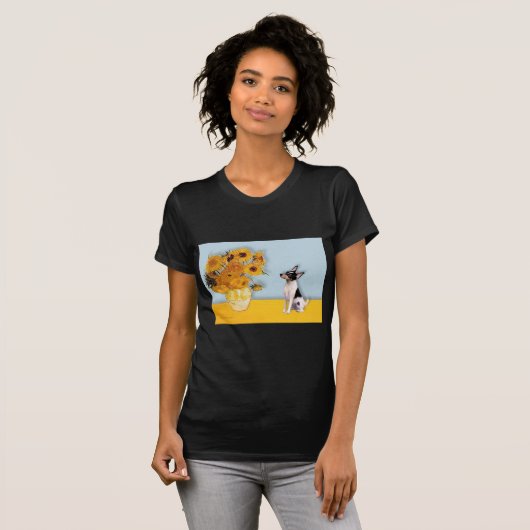 Speelgoed Fox Terrier - Zonnebloemen T-shirt (Voorkant volledig)