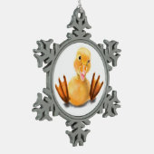 Speelgoed Geel met kerstversiering Tin Sneeuwvlok Ornament (Links)