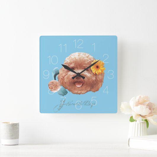 Speelgoed Gelukkig Gezicht Vierkante Klok (Huis)